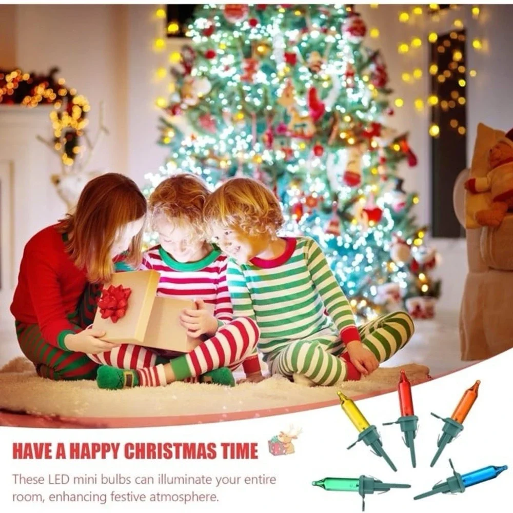 Riakrum Christmas Replacement Mini Light Bulb 3 Volt 0.06 Watt Christmas Tree LE